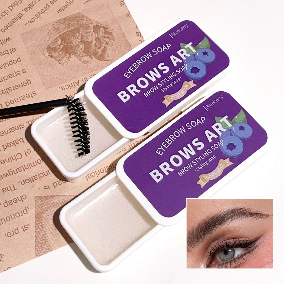 Iron Box Portable Three-dimensional Light Eyebrow Hair Styling Cream