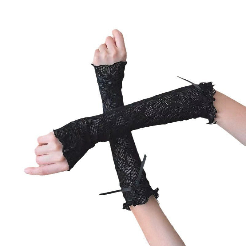 Women's Minimalist Bow Lace Sunscreen Sleeves