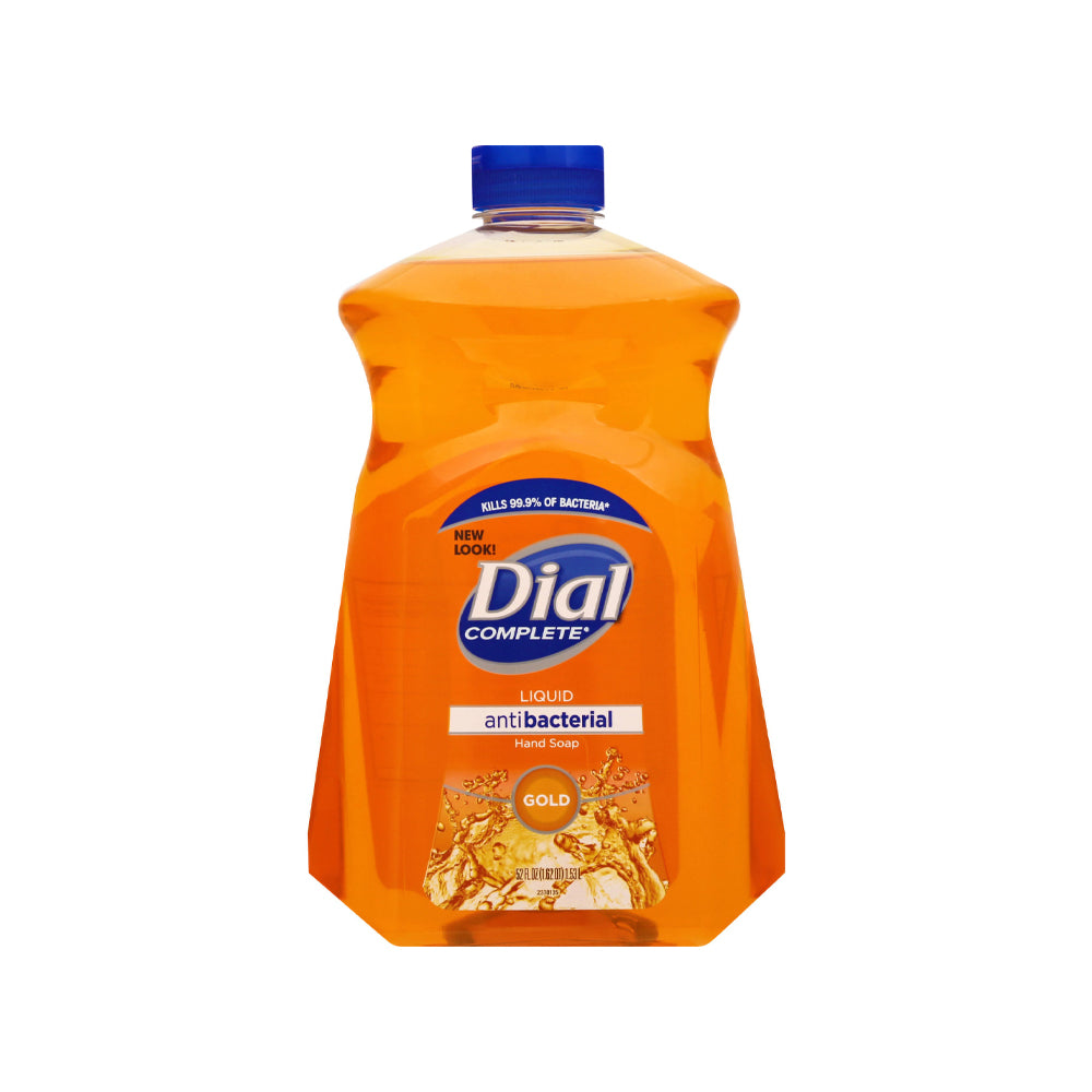 Dial Complete Antibacterial Liquid Hand Soap Refill, Gold, 52 Fl Oz