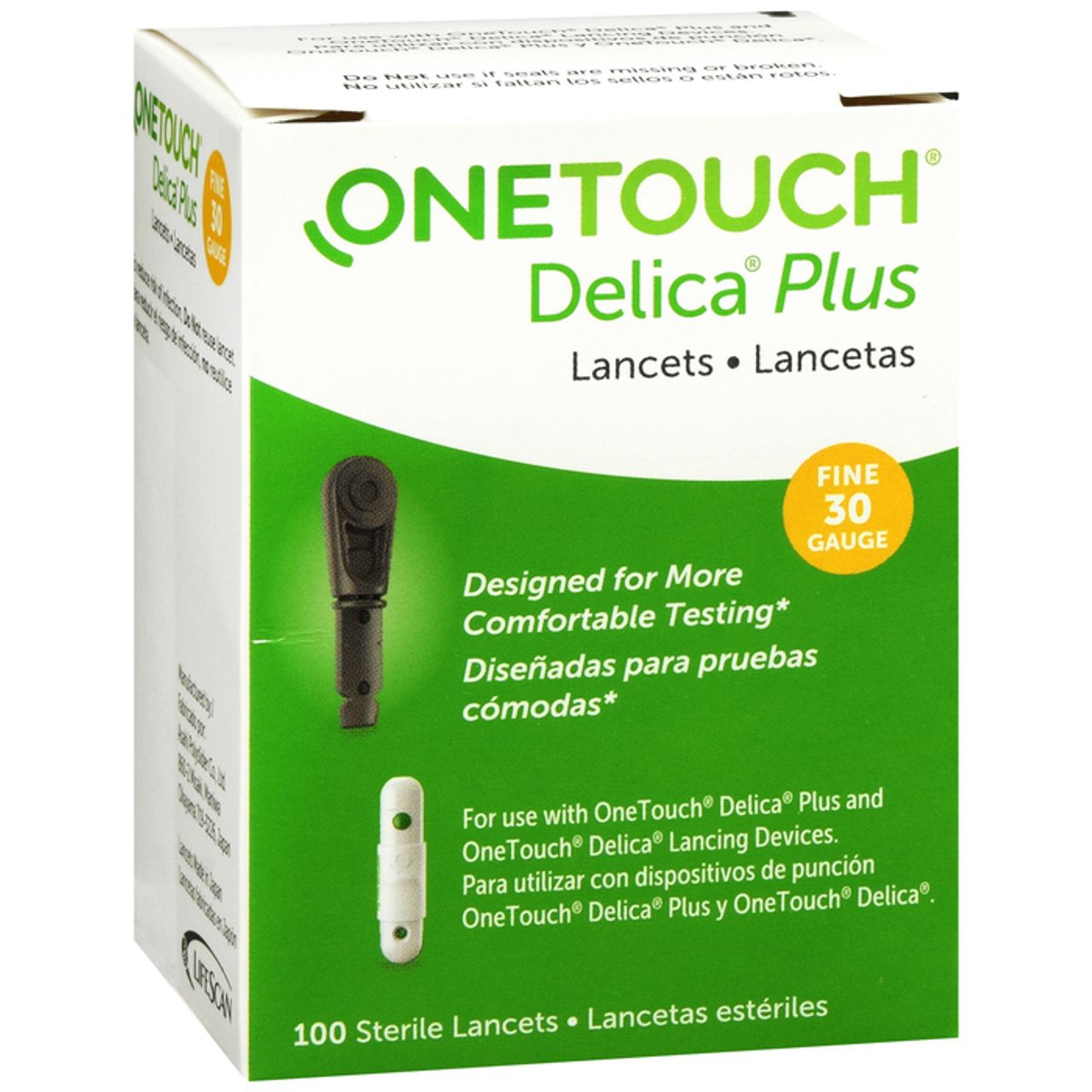 OneTouch® Delica® Plus 30 G Lancet, 100 EA