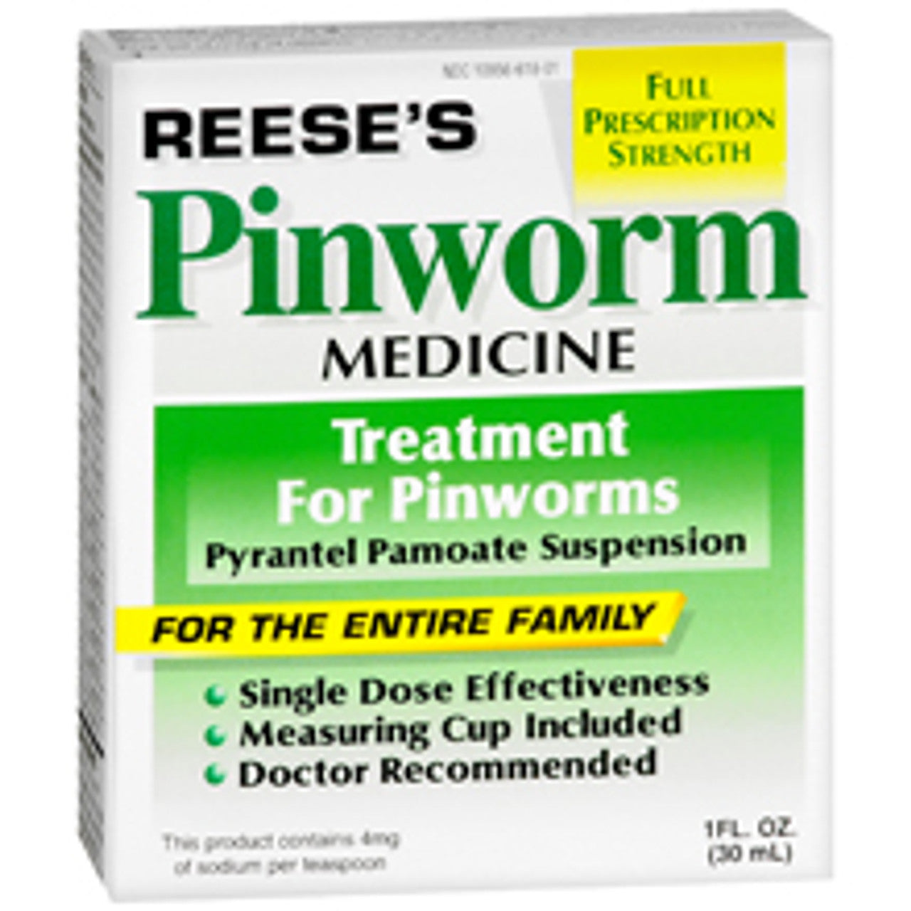 Reese's Pinworm Medicine, Full Prescription Strength 1 Fl Oz