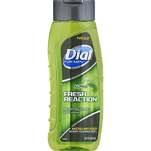 Dial For Men Alpine Fresh Reaction Revitalizing Body Wash 16 Fl. Oz. Squeeze Bottle