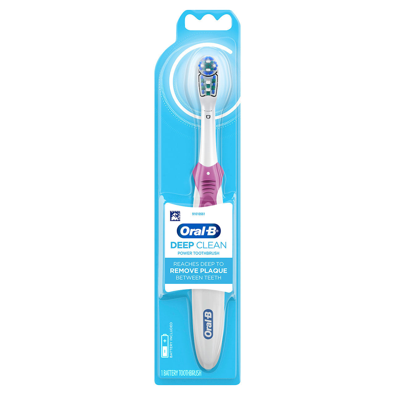 Oral-B Cross Action Power Complete Deep Clean Battery Powered Electric Toothbrush, 1 Count, Colors May Vary