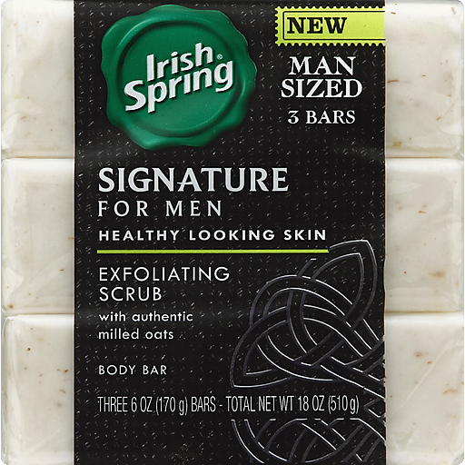 Irish Spring Body Bar, Exfoliating Scrub, Man Sized