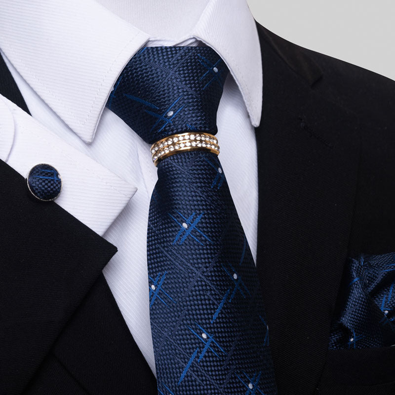 Multi Colored Striped Floral Mens Tie