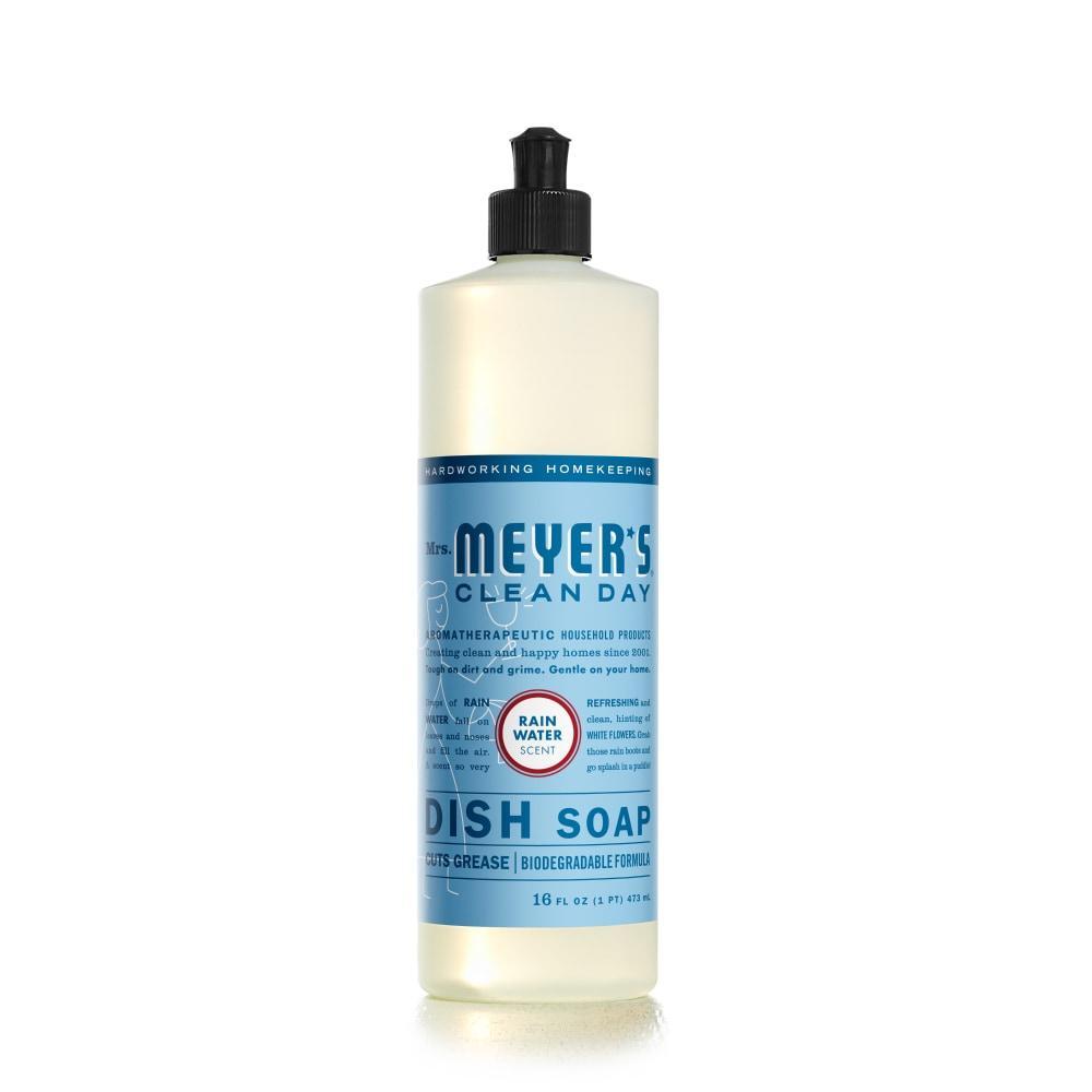 Mrs. Meyer's Clean Day Liquid Dish Soap, Rain Water Scent, 16 Ounce Bottle