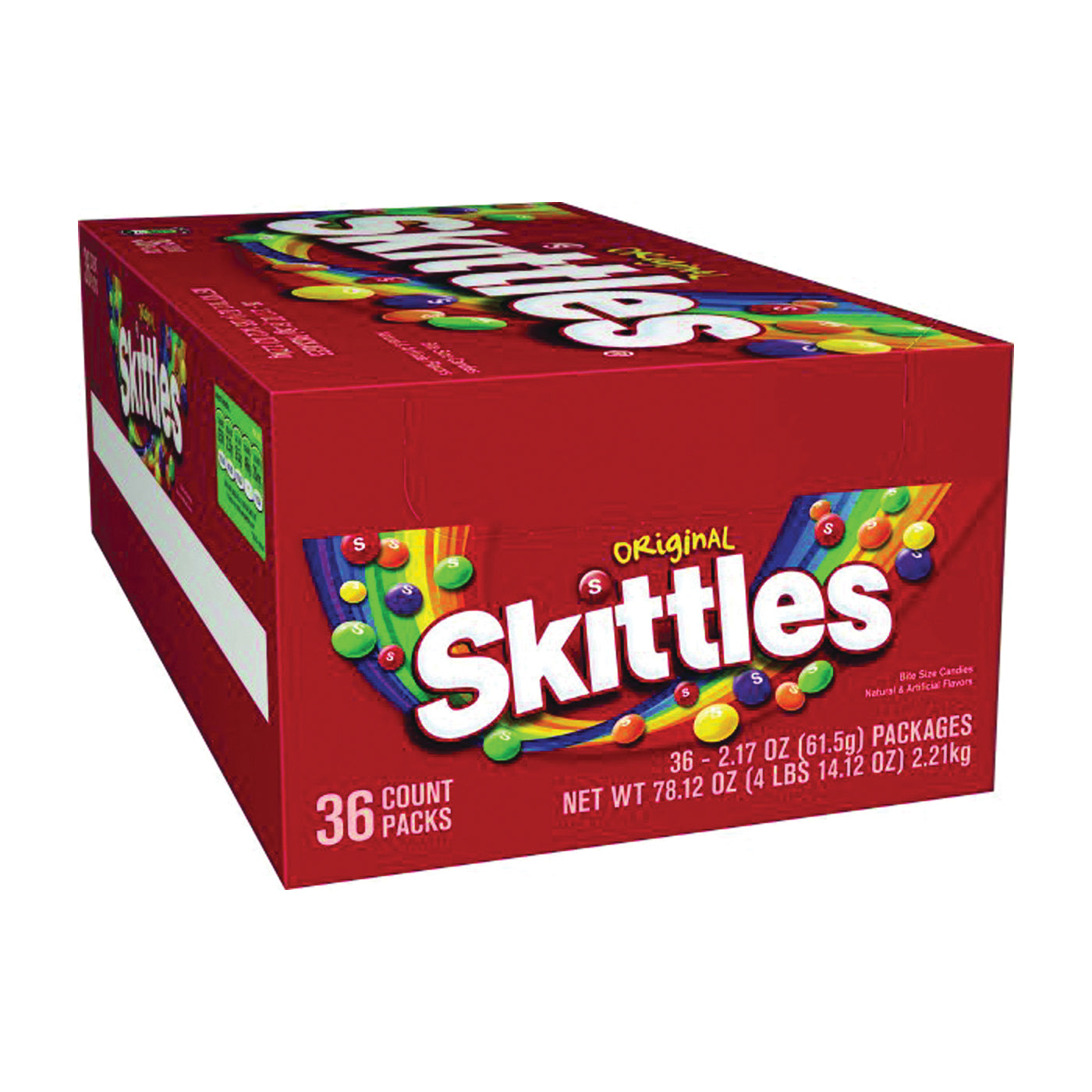 Skittles Original Chewy Candies, Full Size Fruit Candy Bag - 2.17oz