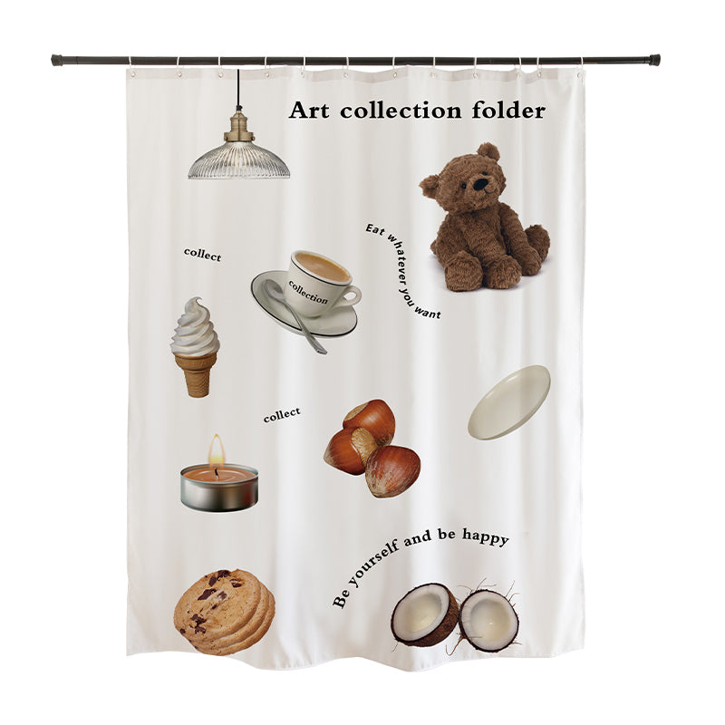 Home Non Perforated Shower Curtain Bath