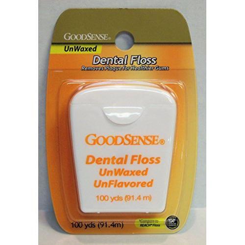 Good Sense Dental Floss Unwaxed Unflavored 100 Yds