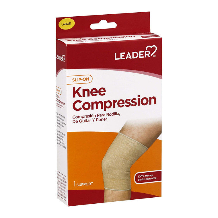 Leader Health Care Knee Compression, Slip-On, Large