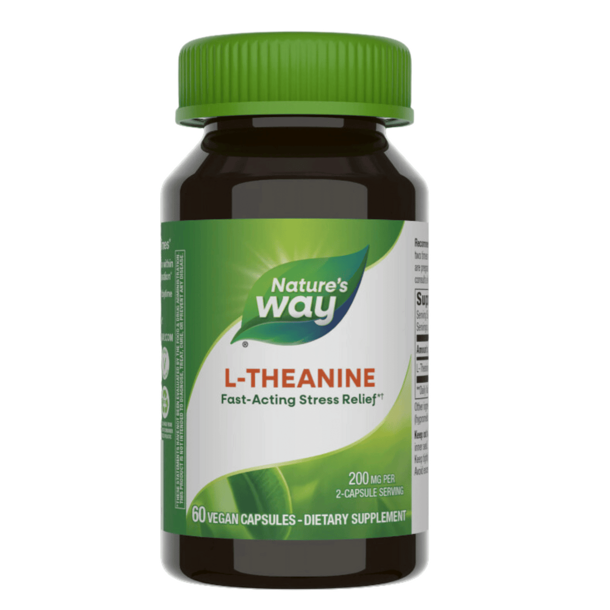 Nature's Way Fast- Acting Stress Relief L-Theanine 60 Vegan Capsules