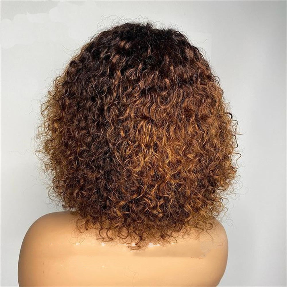 Women's Black African Short Curly Hair Wig