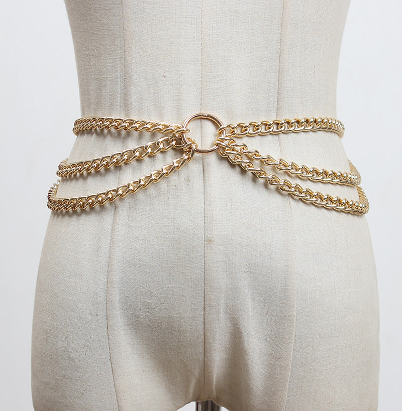 Fashion Decorative Dress With Skirt Belt Accessories