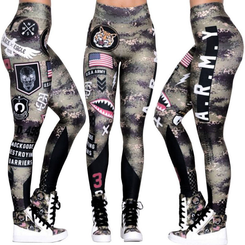 Sport Pants Fitness Leggings Women Gym Army Sportswear