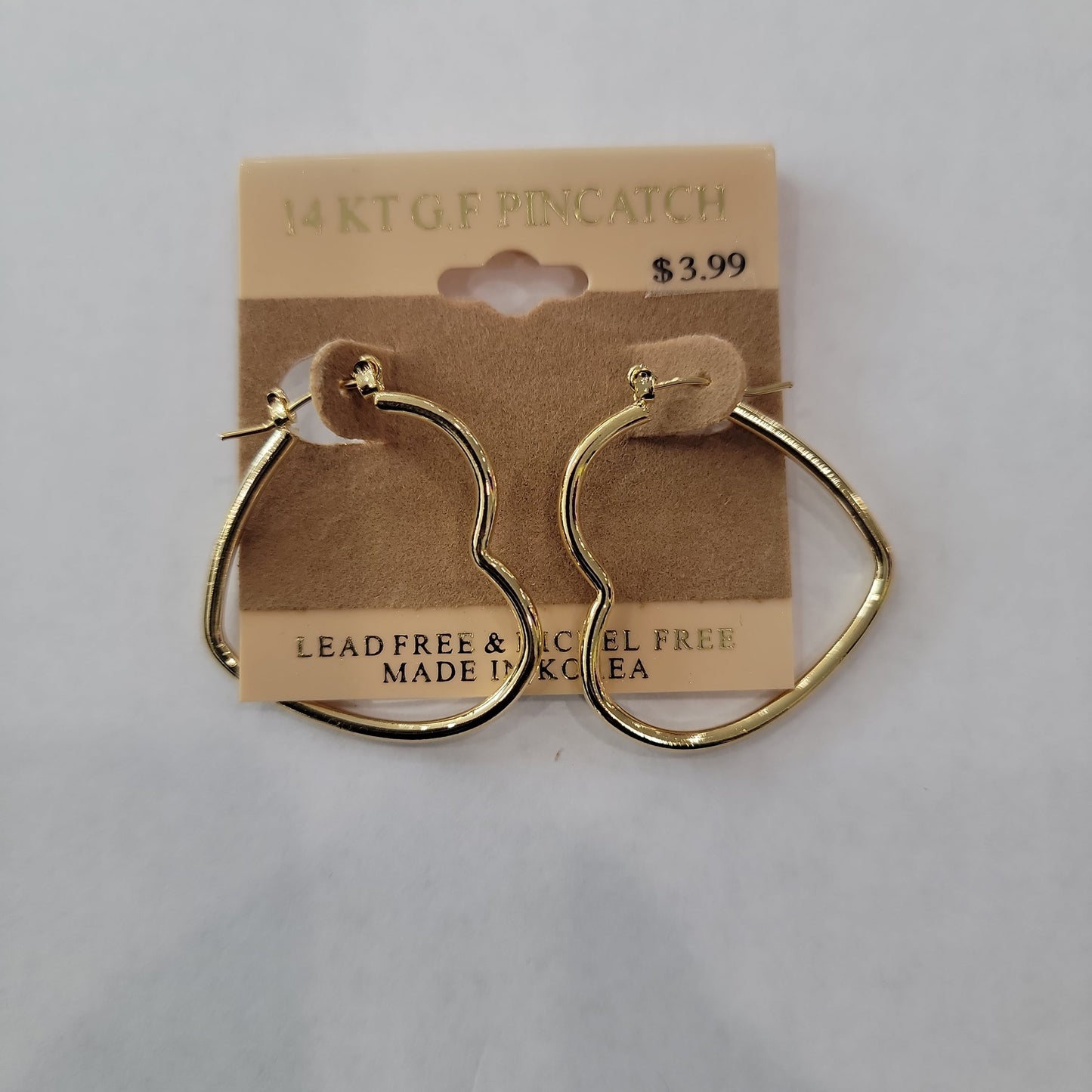 Heart Hoop Earrings #351530-G