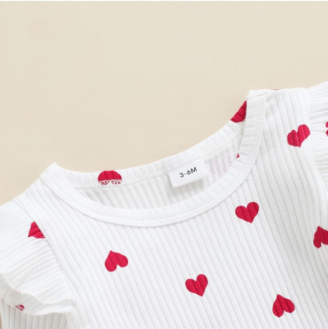 Baby Girl Valentine's Day Suit Heart Size