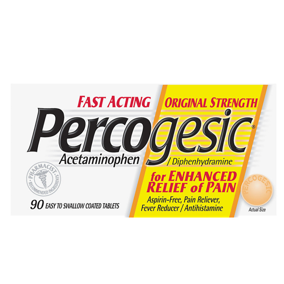 Percogesic® 12.5 mg - 325 mg Tablet, 90 EA