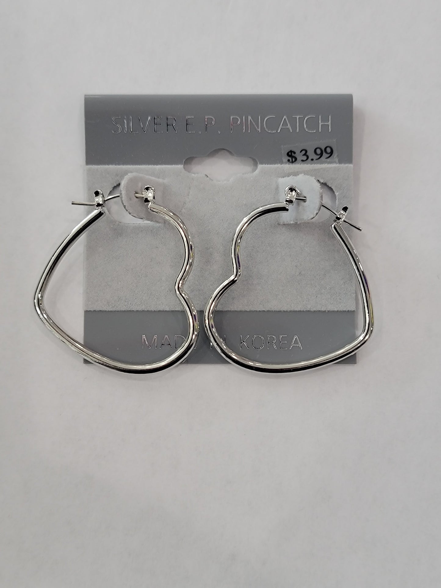 Heart Hoop Earrings #351530-S
