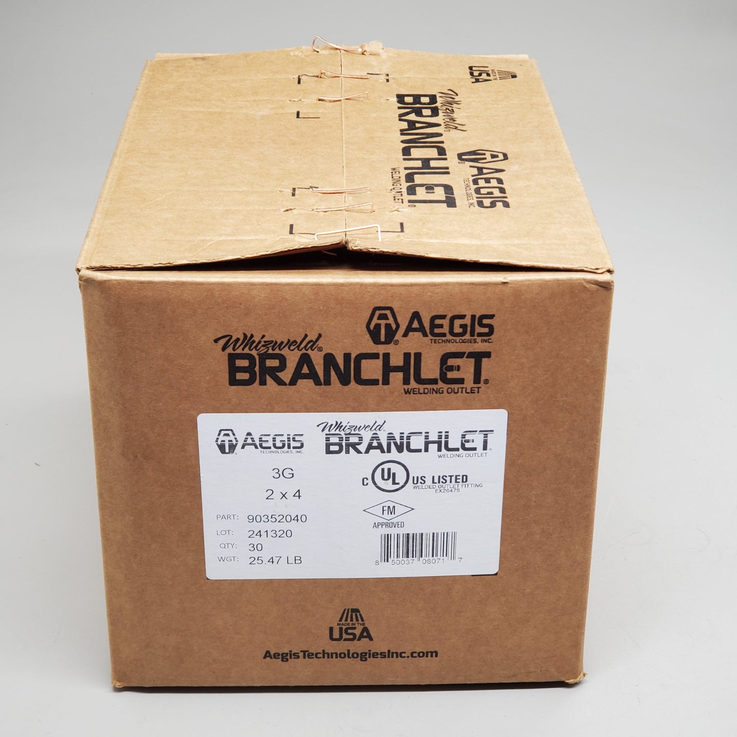 AEGIS Wizweld Branchlet (30 Pack) 2"x4" Welded Outlet Fitting 90352040 Fire Sprinkler Parts