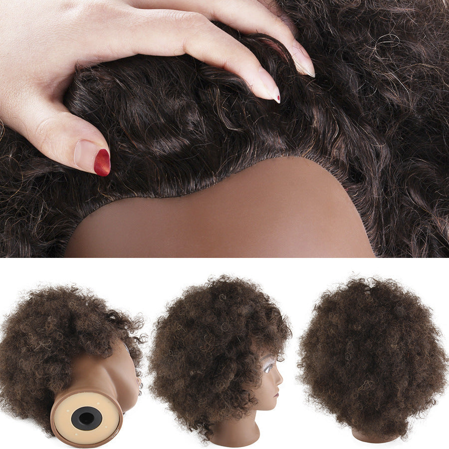 Black real human hair model