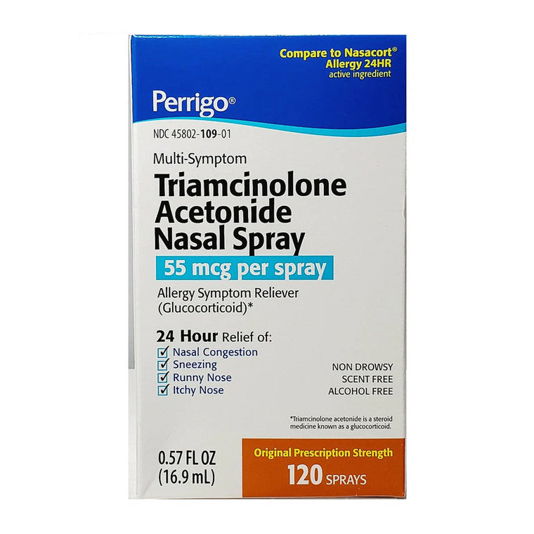 Triamcinolone Acetonide 55 mcg Nasal Spray, 0.57 oz (120 Sprays)