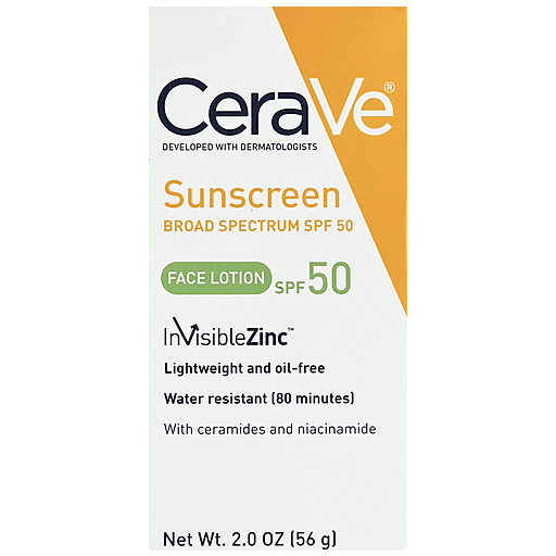 CeraVe Face Sunscreen Lotion Broad Spectrum- SPF 50 - 2oz