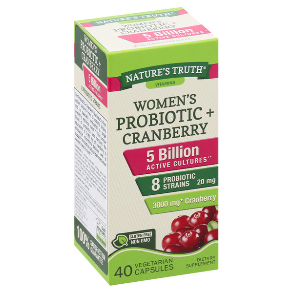 Nature's Truth® Women's Daily Probiotic + Cranberry – 3000 mg Capsules
