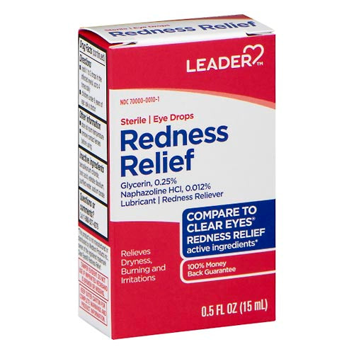 Leader, Redness Relief, Eye Drops, 0.5 Oz