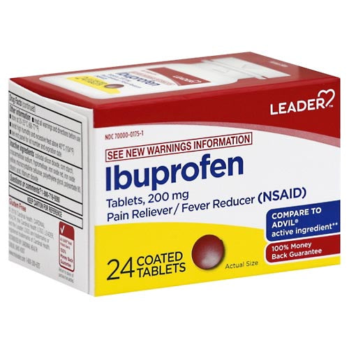 Leader Ibuprofen, 200 Mg Coated Tablets