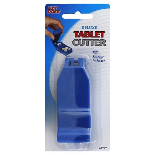Ezy Dose Pill Cutter and Case – Precision Tablet Splitter with Storage Compartment