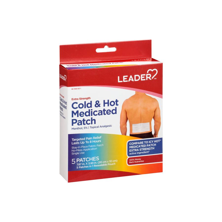 Leader Health Care Medicated Patch, Cold & Hot, Extra Strength