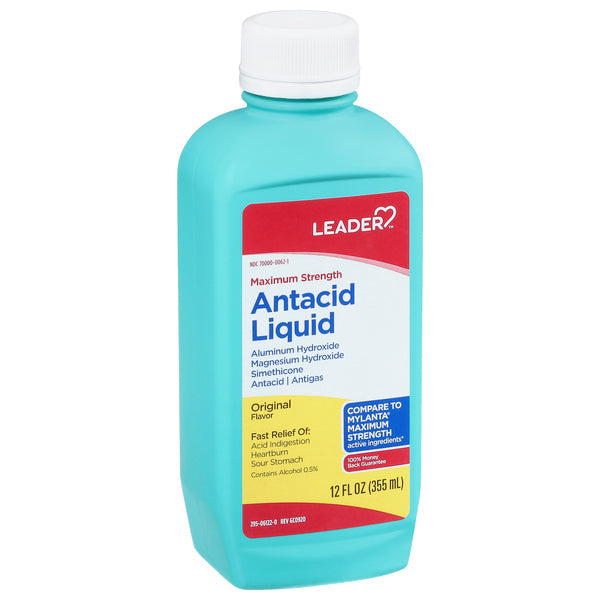 Leader™ Maximum Strength Antacid Liquid, 12 oz (Compare to Mylanta®)