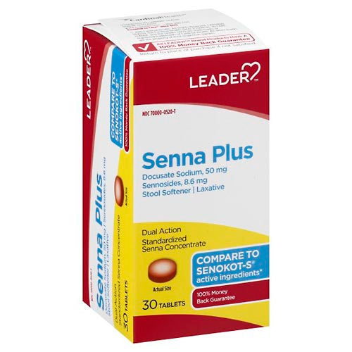 Leader(Tm)Senna Plus Stool Softener Plus Laxative Tablets 30Ct