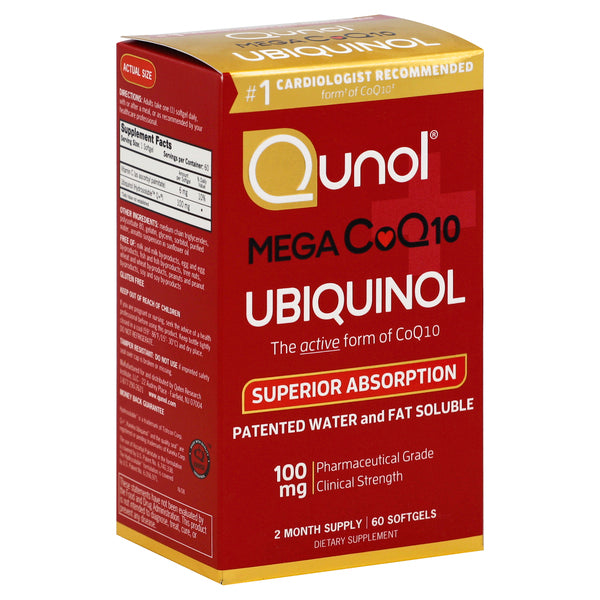 Qunol Mega Ubiquinol 100 Mg, 60 Softgels