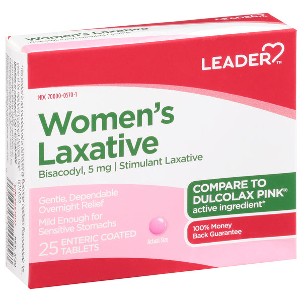 Leader(Tm) Women's Laxative Bisacodyl 5 Mg Enteric Coated Tablets 25Ct