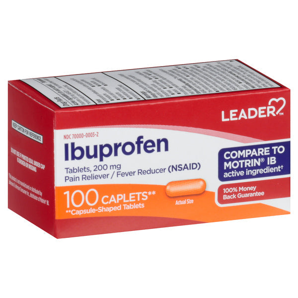 LEADER™ Ibuprofen 200 mg Pain Reliever Tablet CPLT, 100 EA