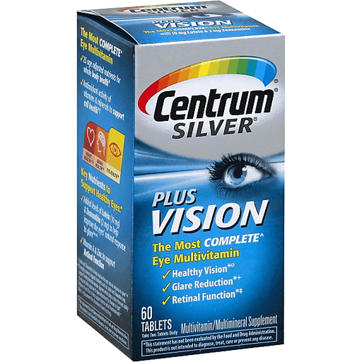 Centrum Silver Multivitamin/Multimineral Supplement, Plus Vision, Tablets