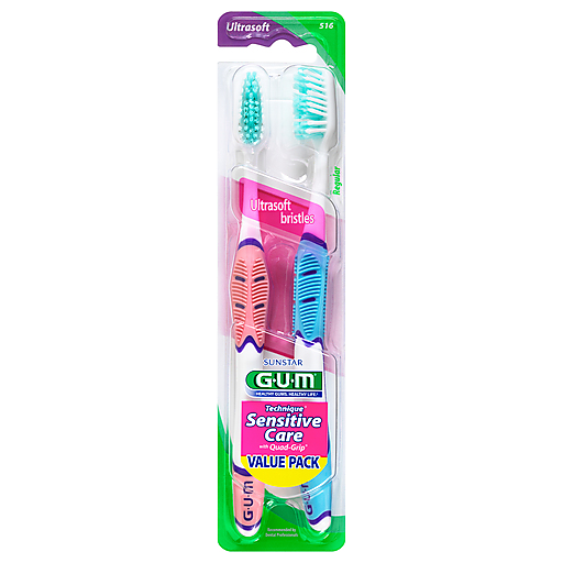 GUM Sensitive 2-Pack Toothbrush