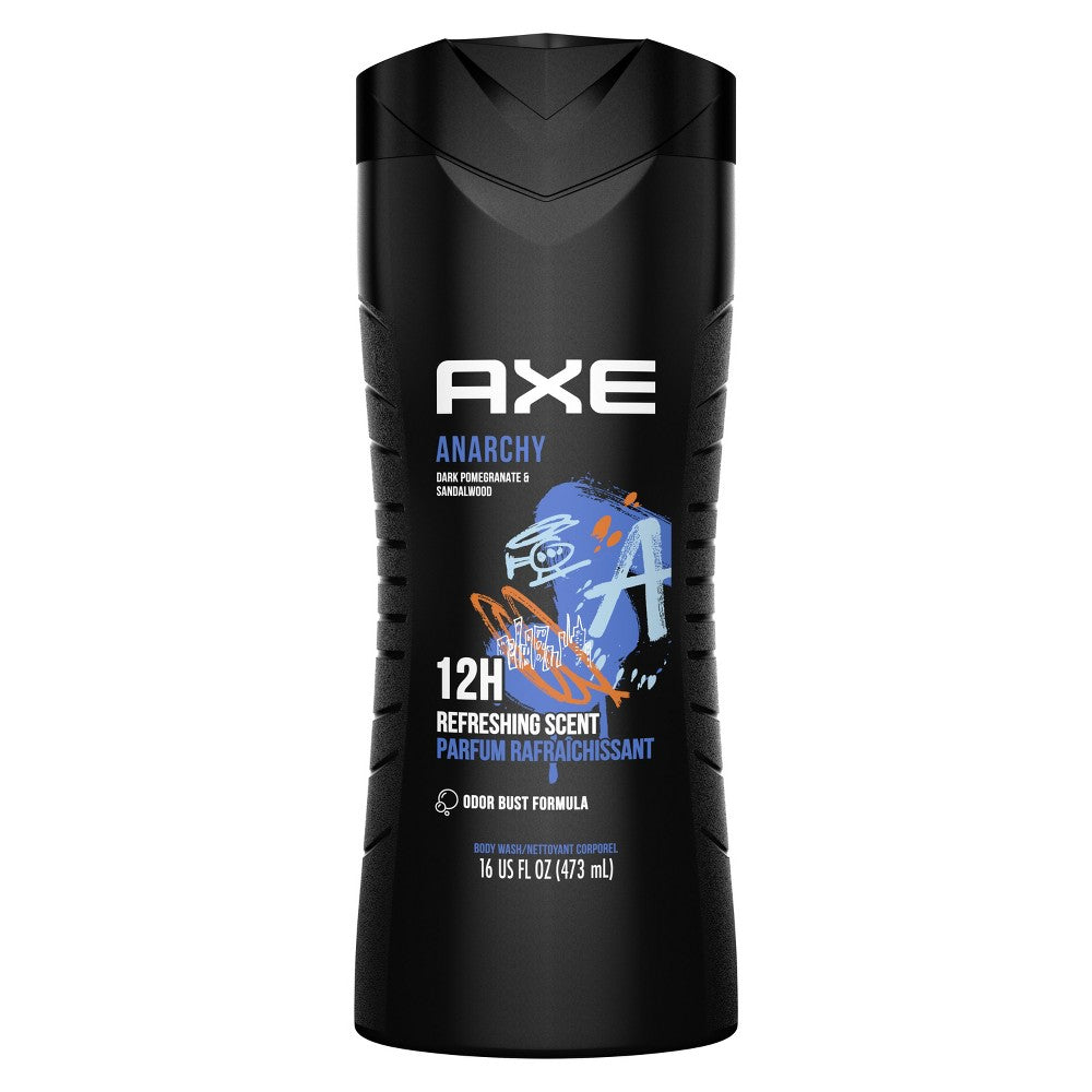 Axe Body Wash, Anarchy, Dark Pomegranate & Sandalwood 16 Fl Oz