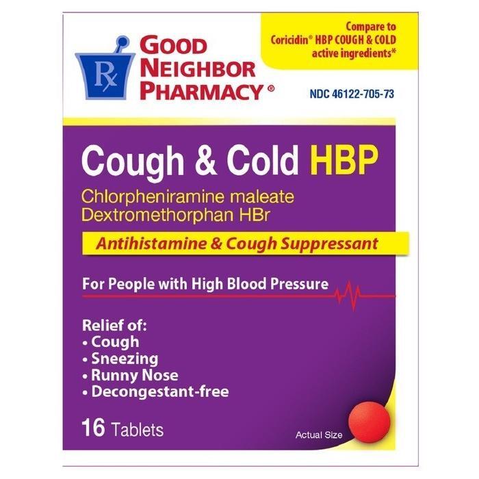 Good Neighbor Pharmacy Cough + Cold HBP Tablets 16ct