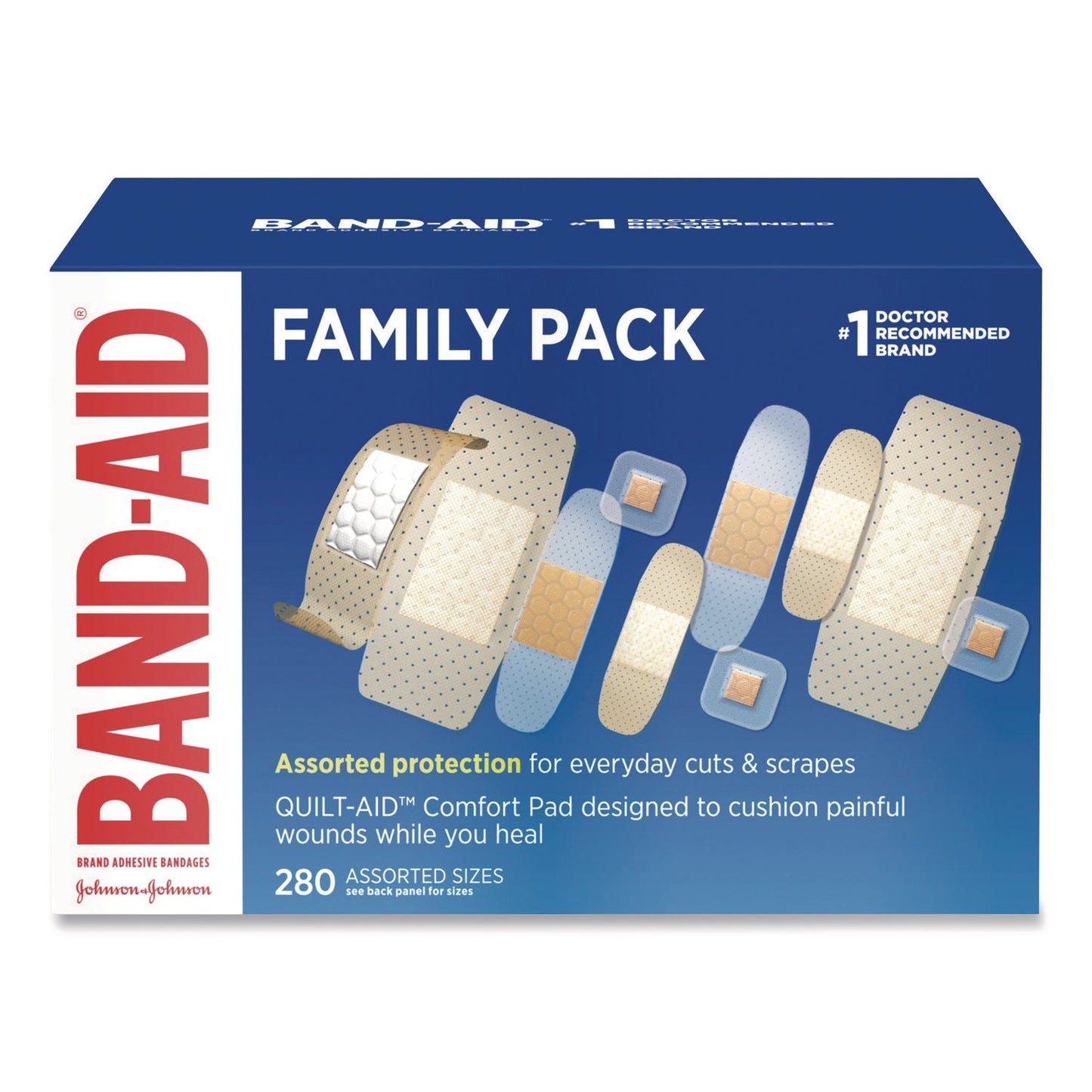 Band-Aid Brand Adhesive Bandage Family Variety Pack, Sheer And Clear Bandages, Assorted Sizes