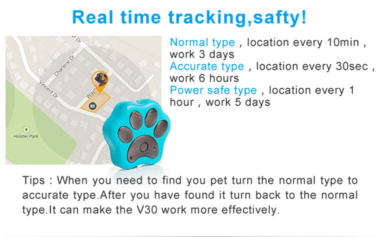 Dog Pet Collar Anti Loss Locator
