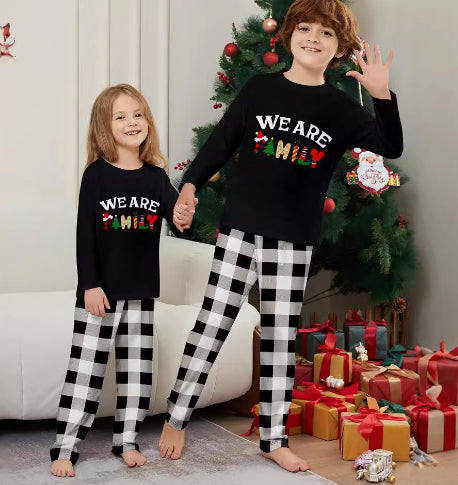 Long Sleeve Trousers Letter Printing Plaid Home Wear