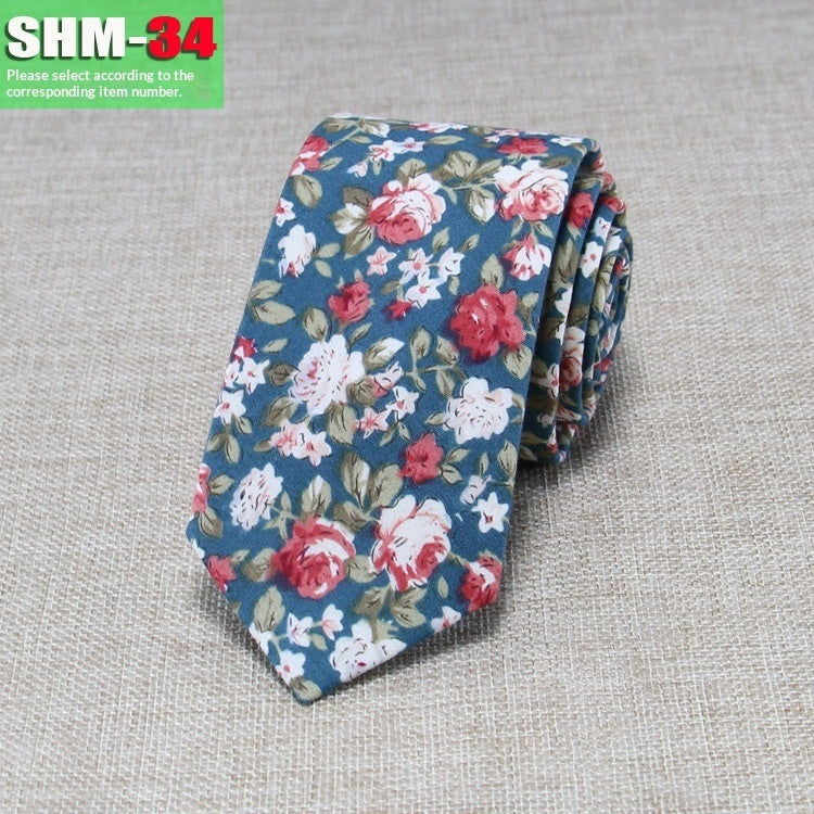 Narrow Casual Patterned Tie For Men