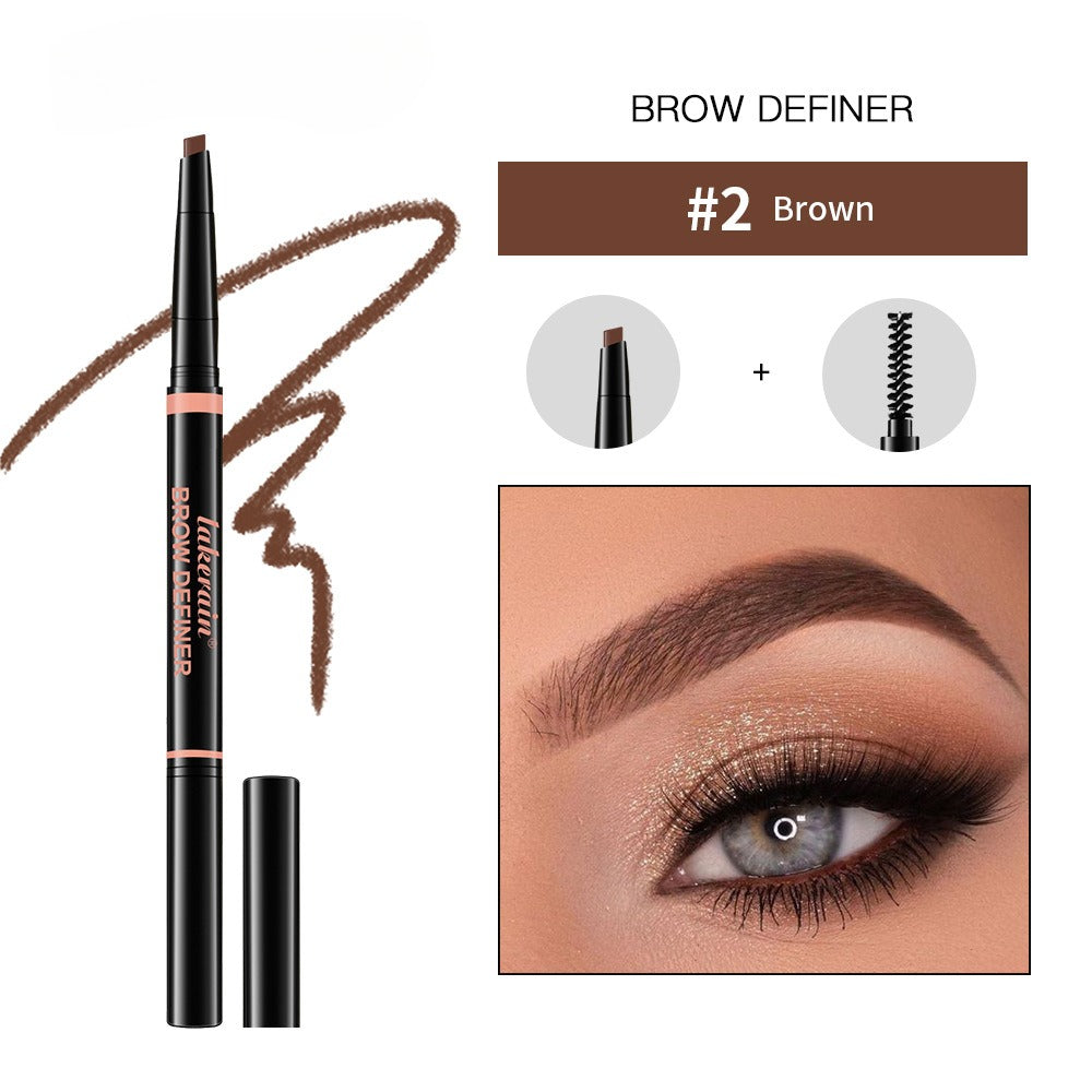 Waterproof And Sweat-proof Distinct Look Three-dimensional Line Carving Triangle Eyebrow Pencil