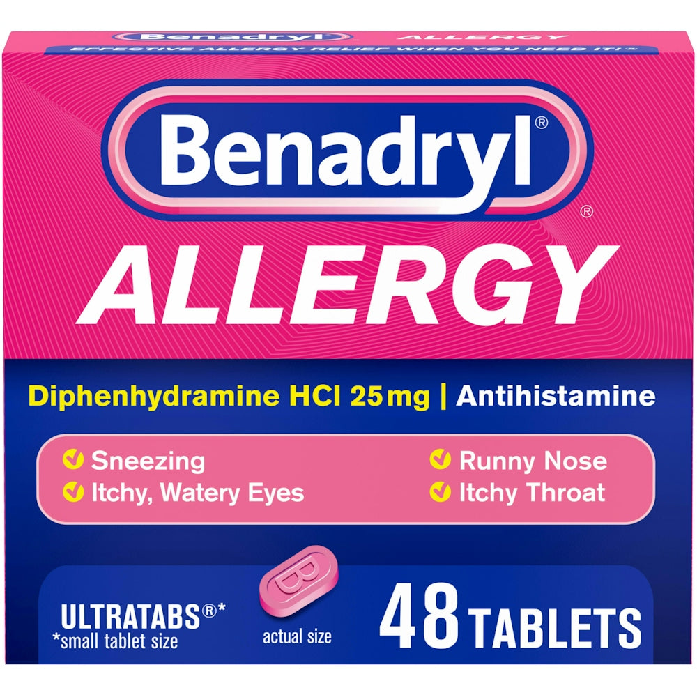 Benadryl Tablets 25Mg Allergy 48Ea