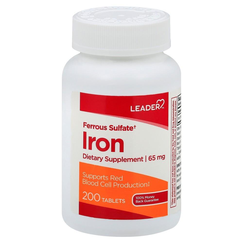 LEADER™ Ferrous Sulfate 65 mg Tablet, 200 EA