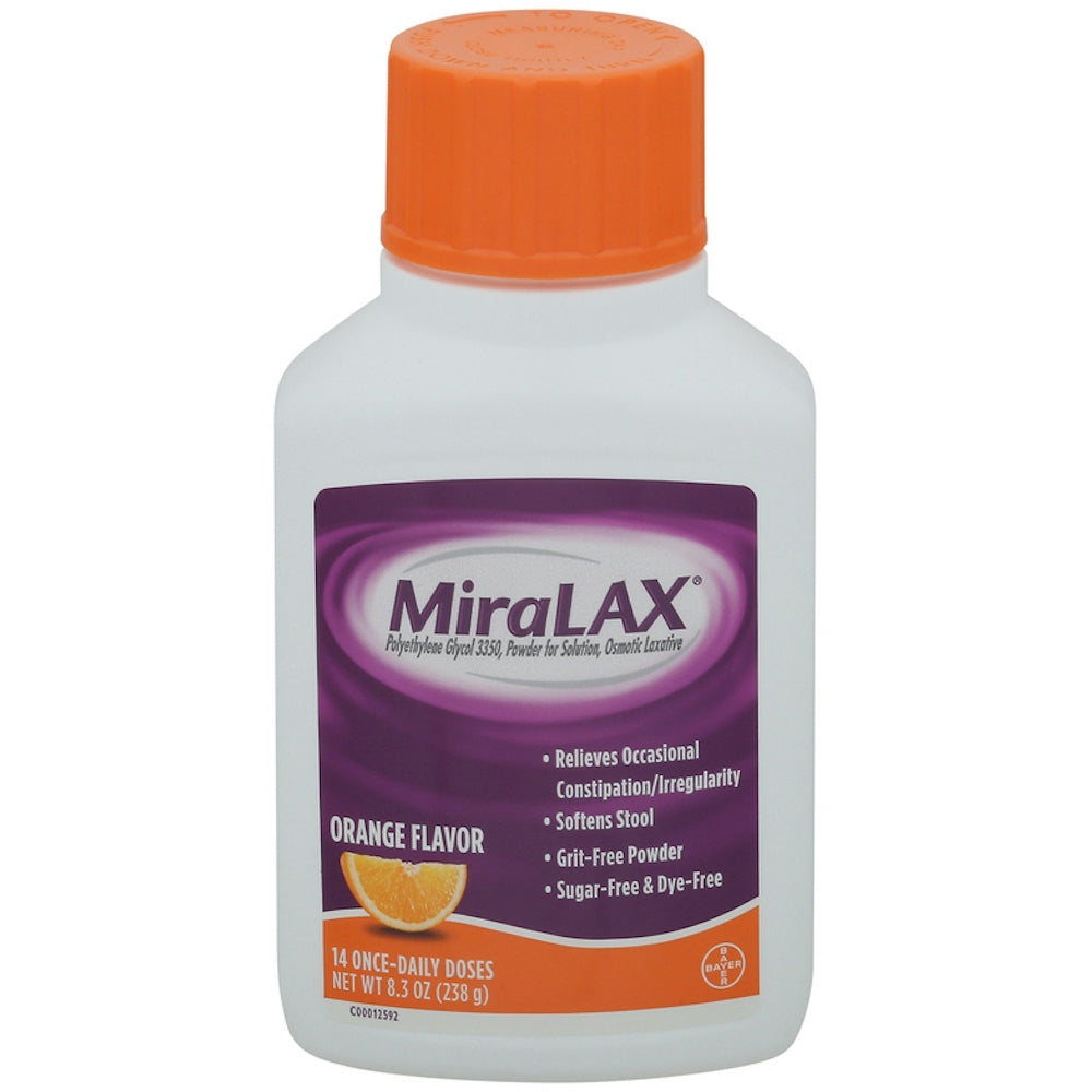 MiraLAX® 17 g Orange Laxative Powder, 8.3 oz