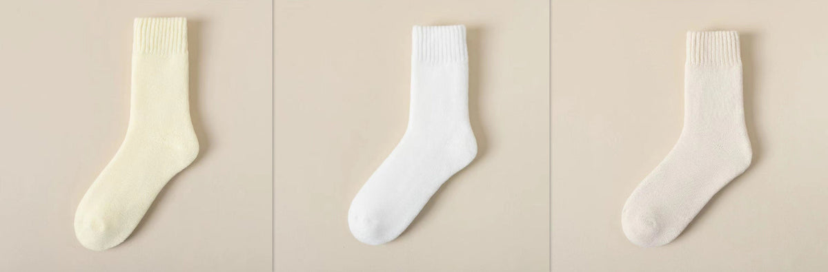 Women's Maternity Socks Autumn And Winter Fleece-lined Thickened Sleep Warm Wool Floor Mid-calf Cashmere Towel Terry-loop Hosiery