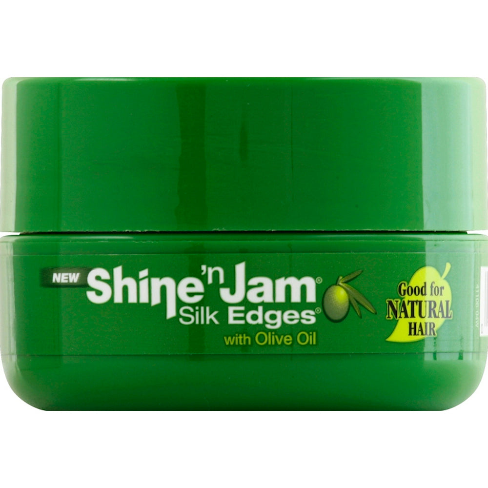Ampro Shine 'n Jam Conditioning Gel Silk Edges With Olive Oil - 2 Oz